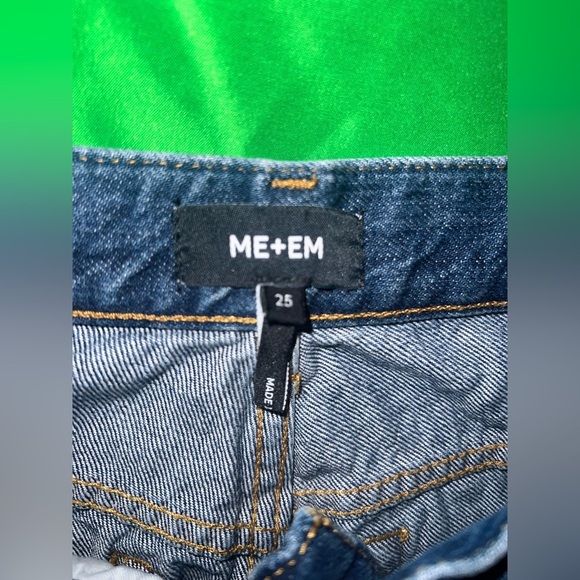 ME+EM Women's Blue Contrast Flared Jeans size 25 - Picture 5 of 7